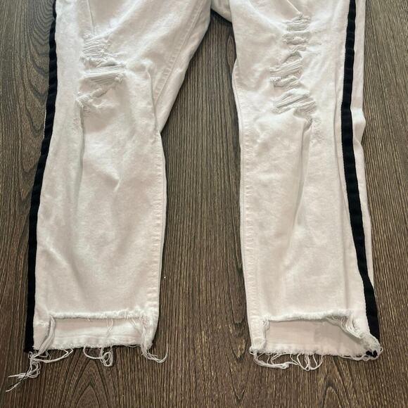 Express Womens Cropped Legging Jeans Mid Rise Stretch Cotton Blend White Size 16 - Picture 3 of 11